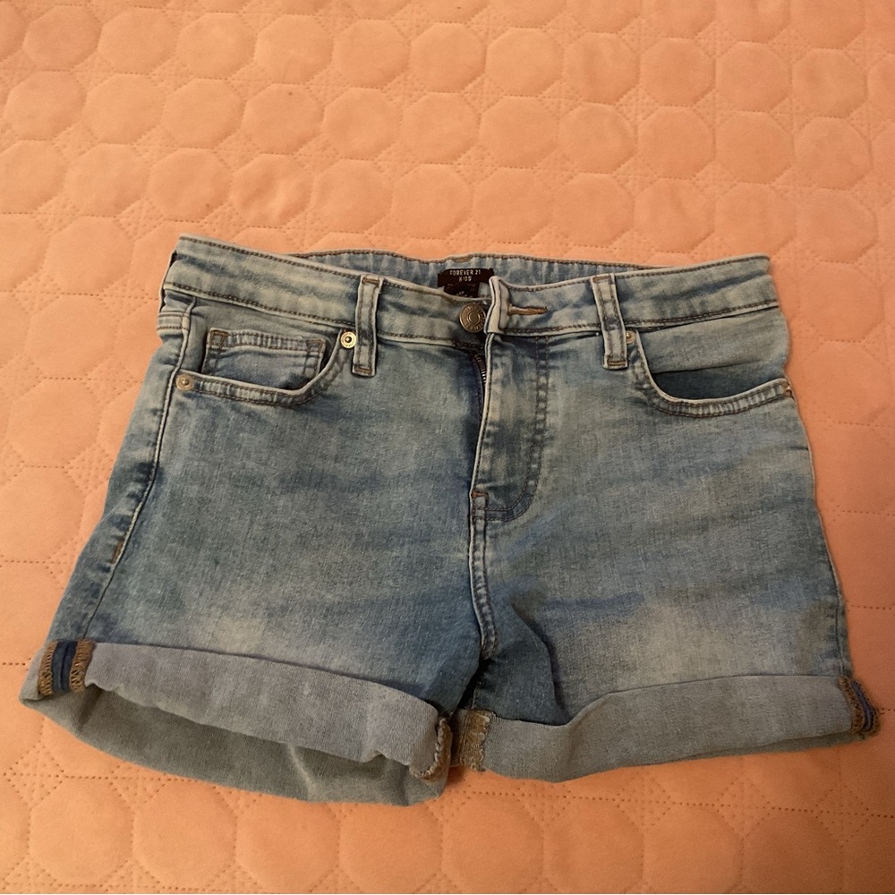 Forever 21 Light Blue Jean Shorts